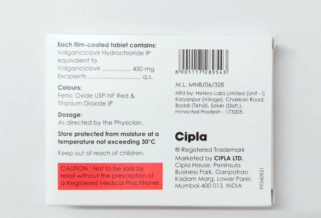 valgan 450mg tablet